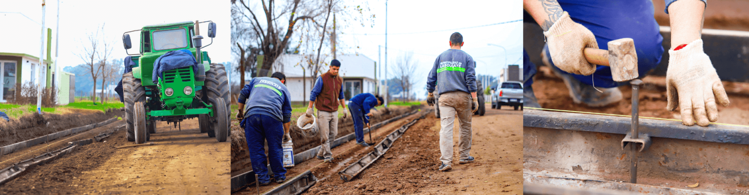 SIGUEN LAS OBRAS DE CORDÓN CUNETA