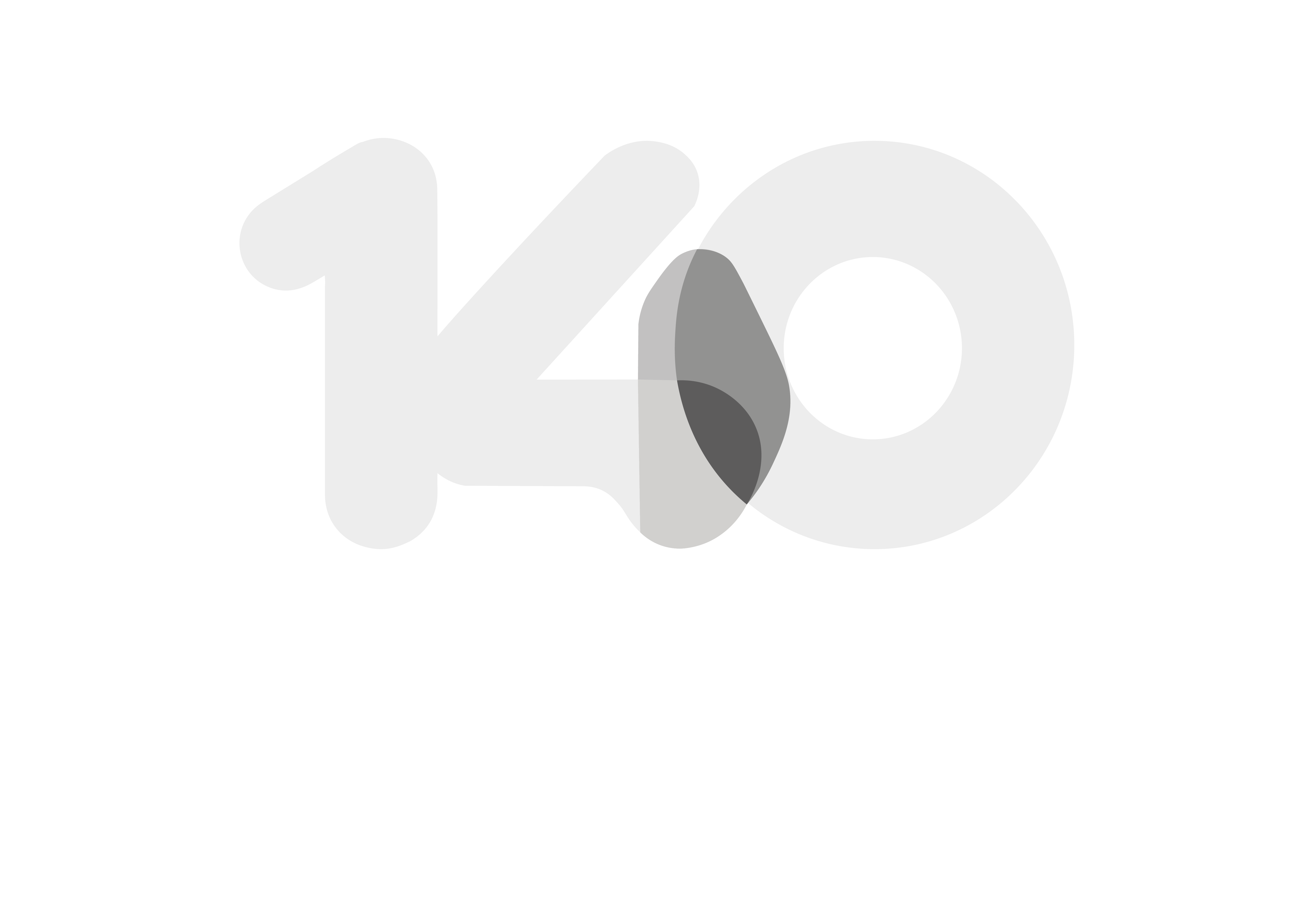 Logo 140° · blanco