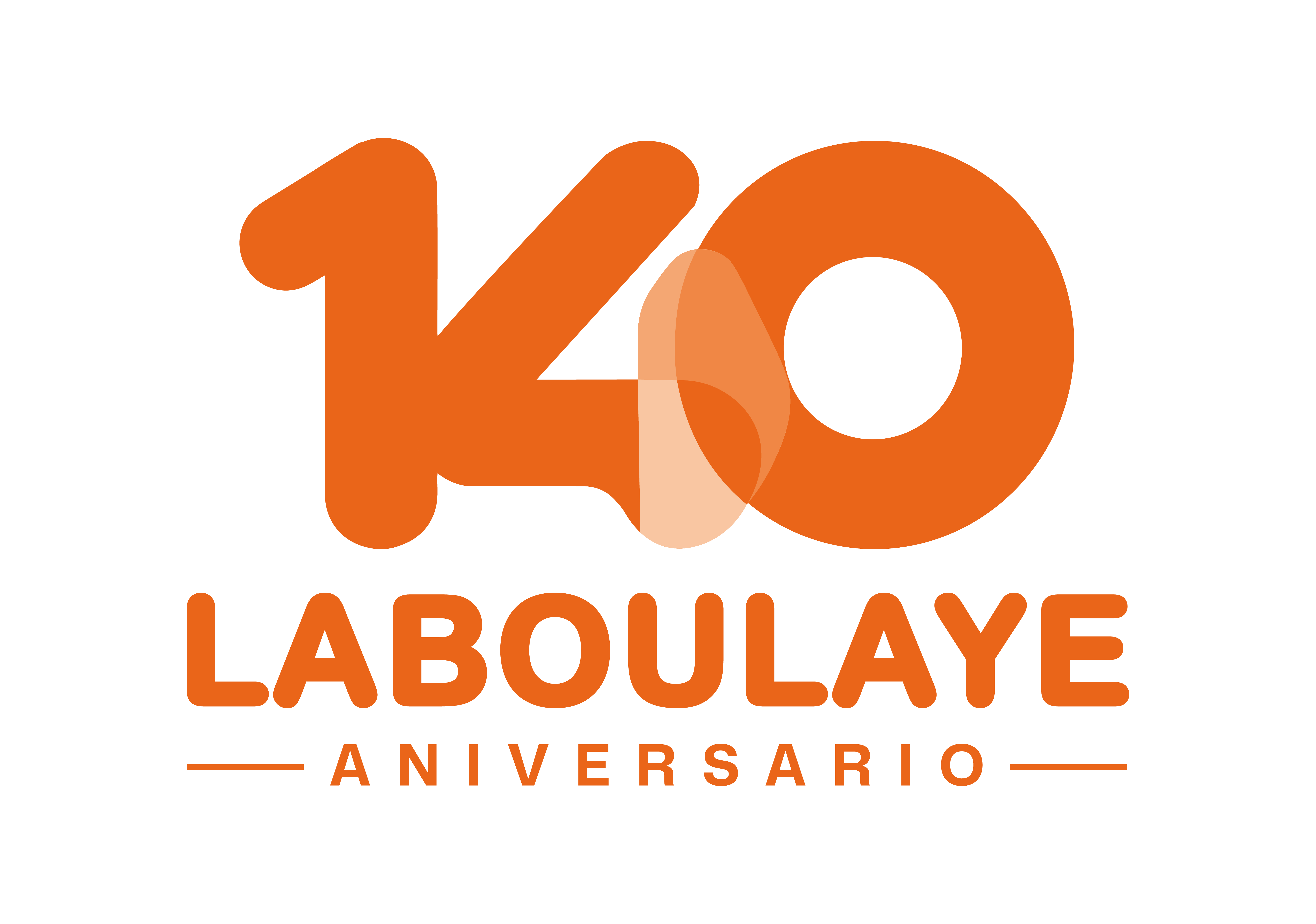 Logo 140° · naranja
